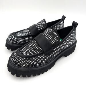 Karl Lagerfeld Paris Grady Crystal Lug Sole Loafer Shoes Size US7.5M EU38